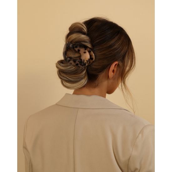 Lenoites Eco-Friendly Flat Hair Clip Nude Leopard