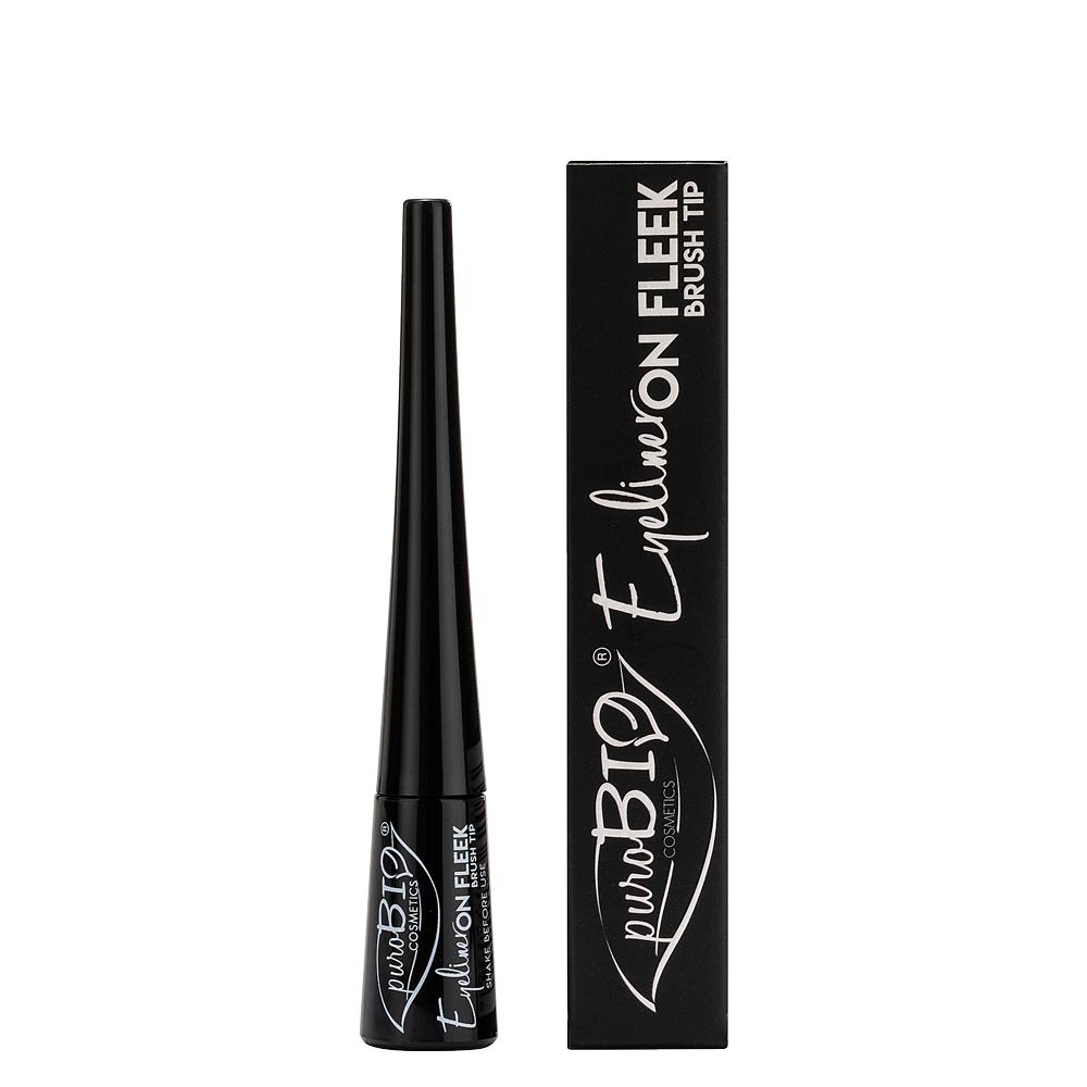 puroBIO Eyeliner On Fleek Fluid Brush Tip Black 02 3 ml