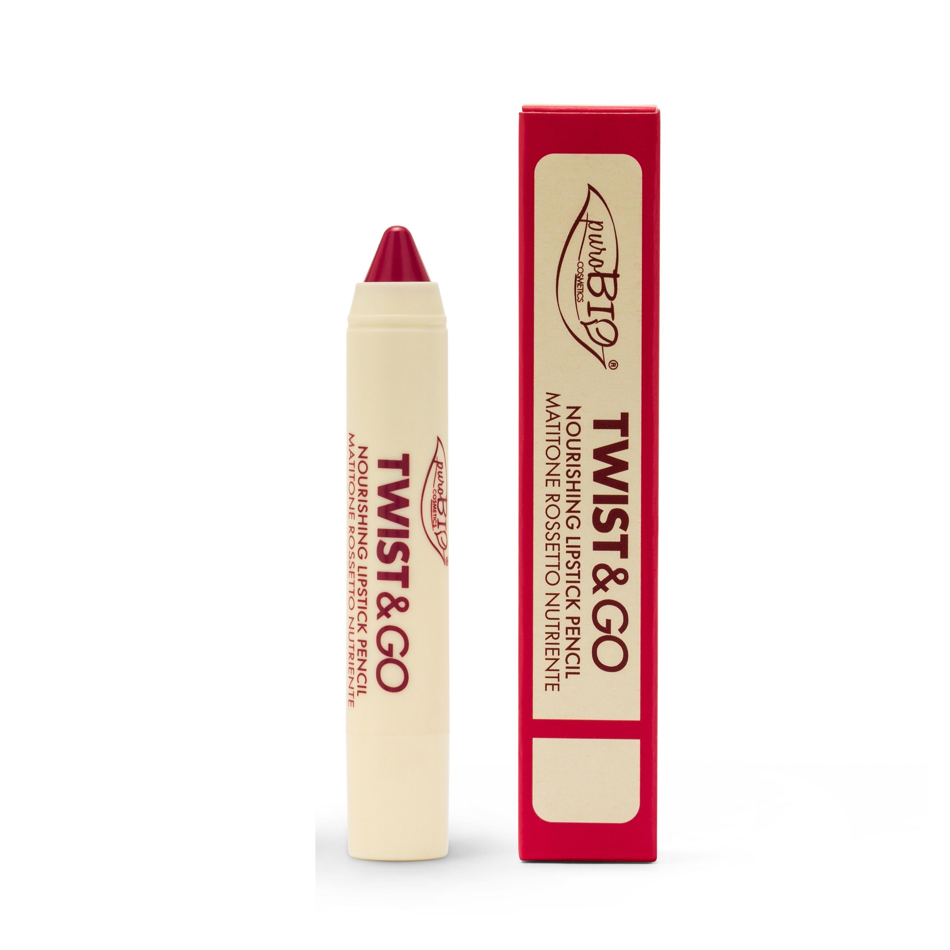 puroBIO Twist & Go Nourishing Lipstick Pencil 504 indian Pink 2,9 g