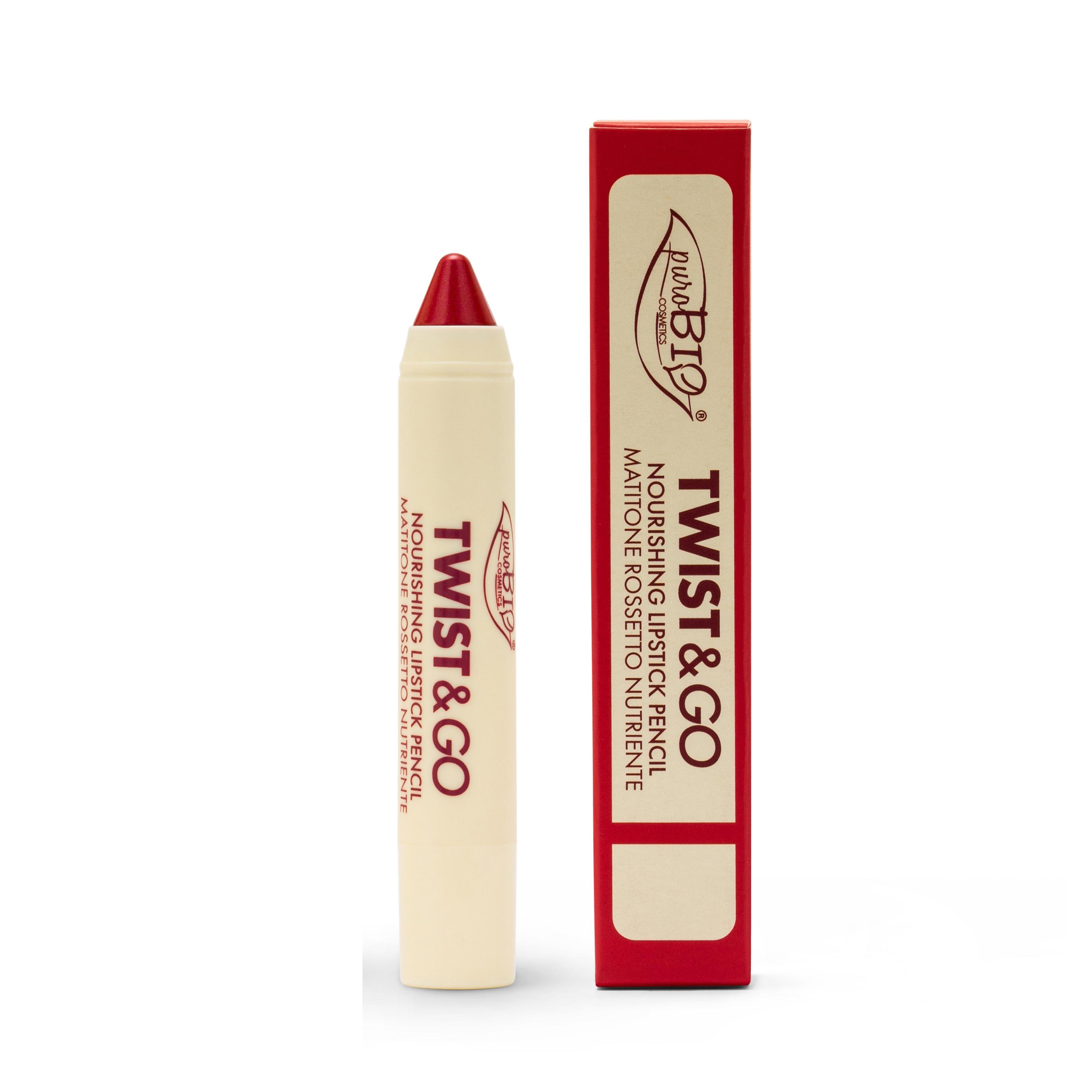 puroBIO Twist & Go Nourishing Lipstick Pencil 505 Raspberry Red 2,9 g