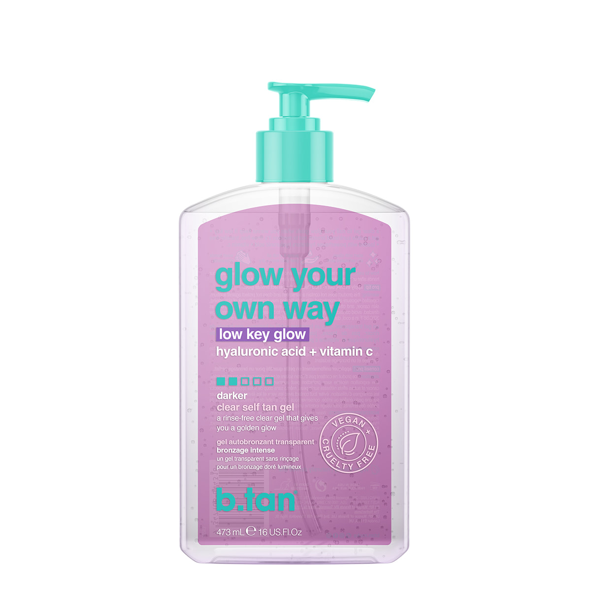 b.tan Glow Your Own Way Low Key Glow Self Tan Gel 473 ml