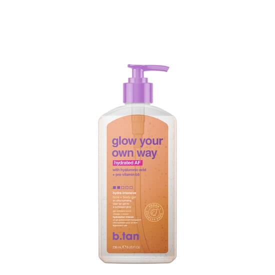 b.tan Glow Your Own Way Clear Self Tan Gel Hydrated AF Face & Body 117 ml