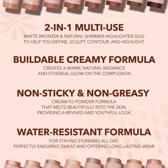MOIRA Sculpt & Glow Duo Stick 400 Glowing Up!