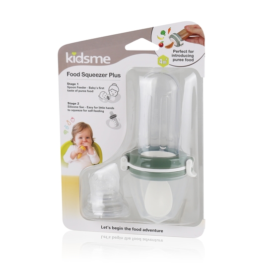 Kidsme Food Squeezer med sked Grey 