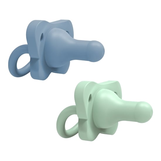 Dr Brown HappyPaci Silicone Soother 0-6m Blue/Green 2-pack