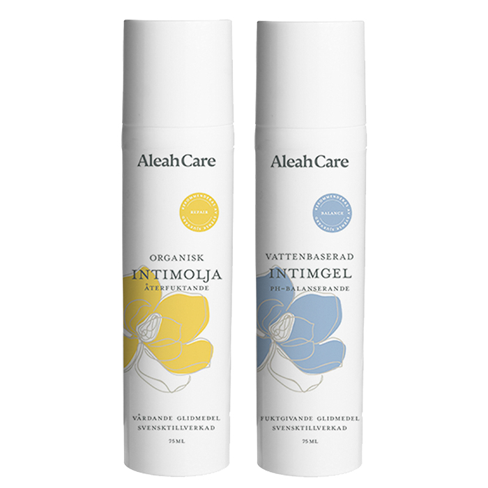Aleah Care Olje- & Vattenbaserat Glidmedel (Duo) Intimolja Repair + Intimgel Balance 2 x 75 ml