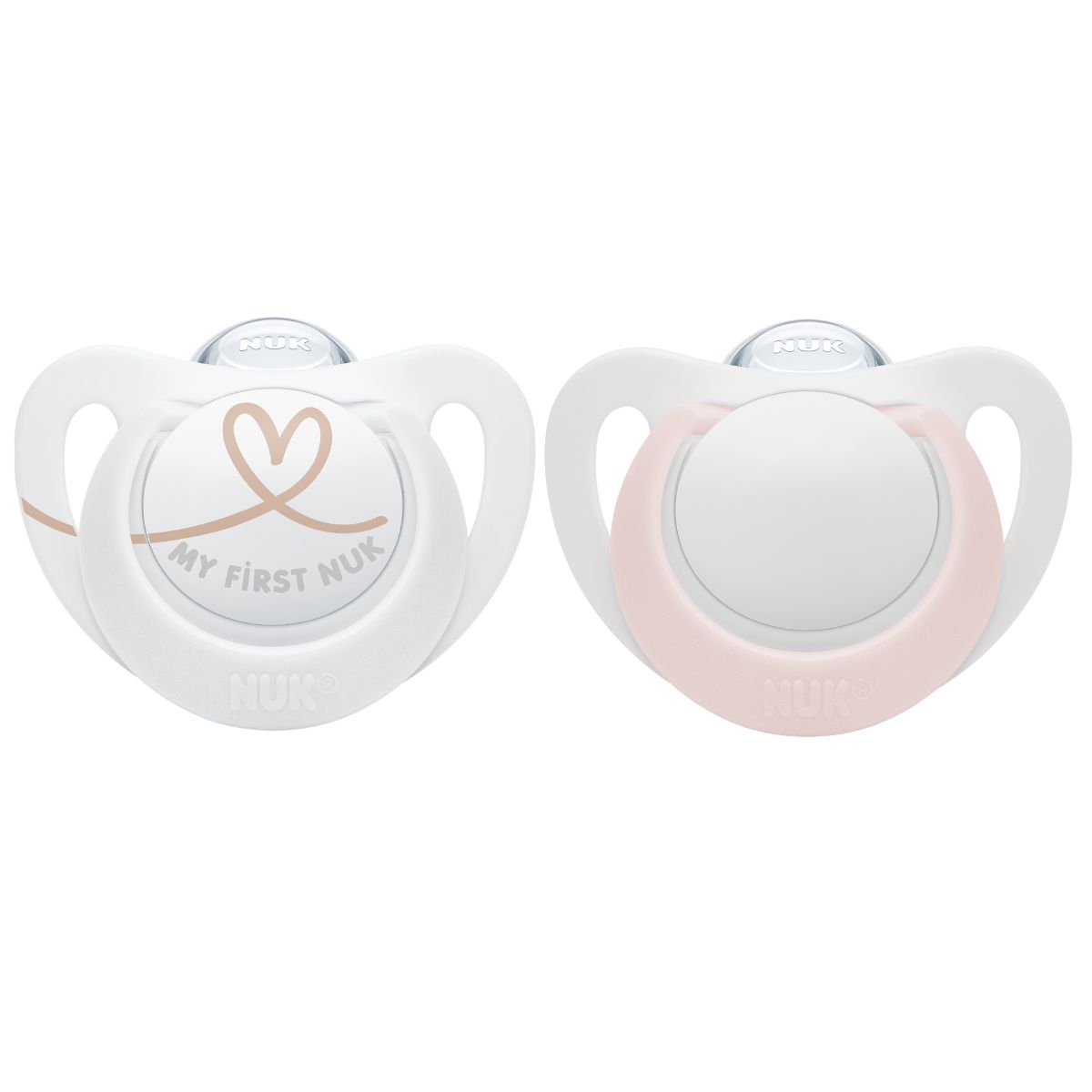 NUK Star Silikon 0-6 mån Pink 2 st