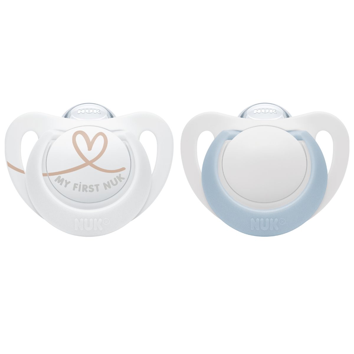 NUK Star Silikon 0-6 mån Blue 2 st