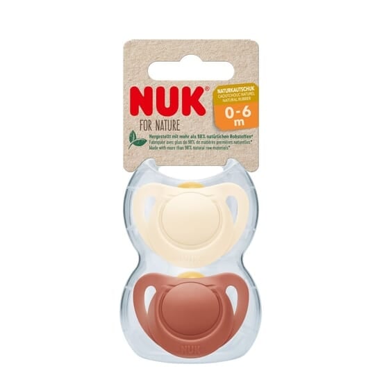 NUK for Nature Latex 0-6 mån Red/Cream 2 st