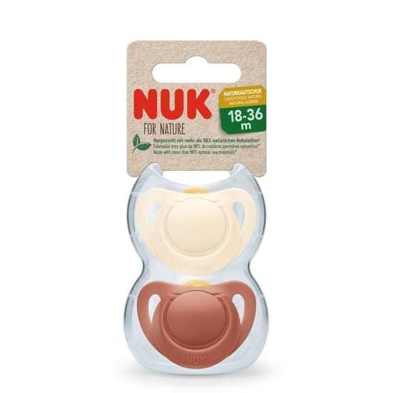 NUK for Nature Latex 18-36 mån Red/Cream 2 st