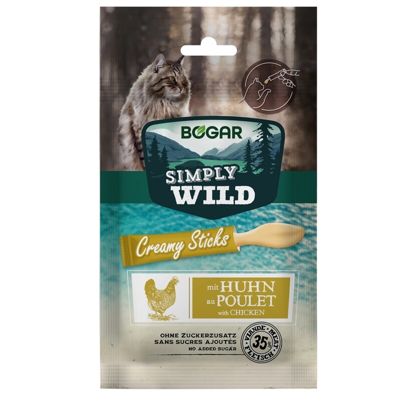 Bogar Simply Wild Creamy Sticks Chicken Katt 5,15 g