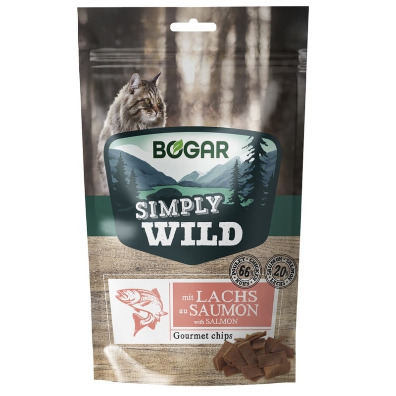 Bogar Simply Wild Meat Chips Salmon Katt 50 g