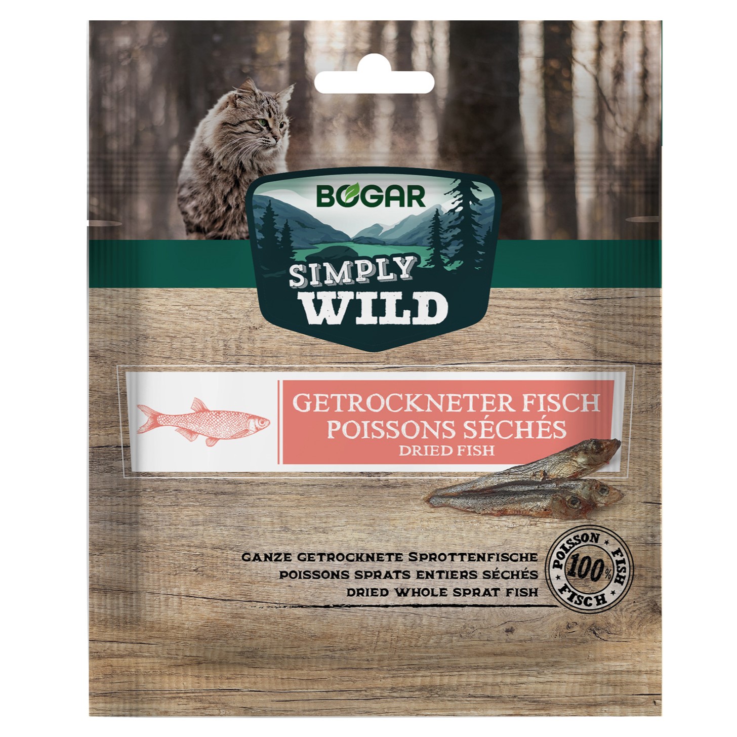 Bogar Simply Wild Dried Fish Katt 50 g