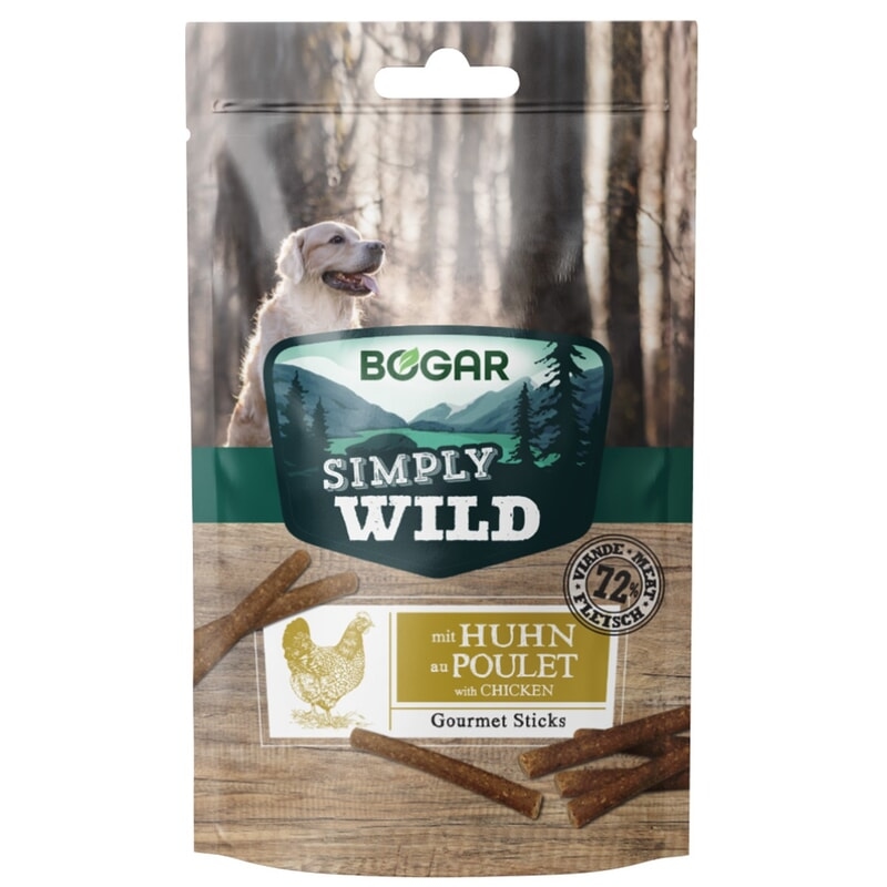 Bogar Simply Wild Sticks Chicken Dog 10 st