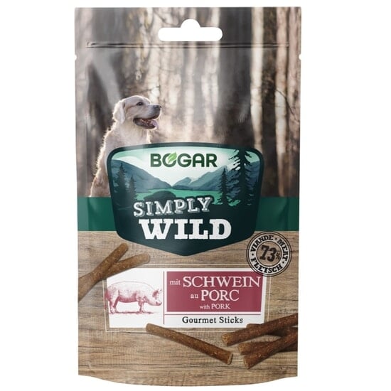 Bogar Simply Wild Sticks Pork Dog 10 st