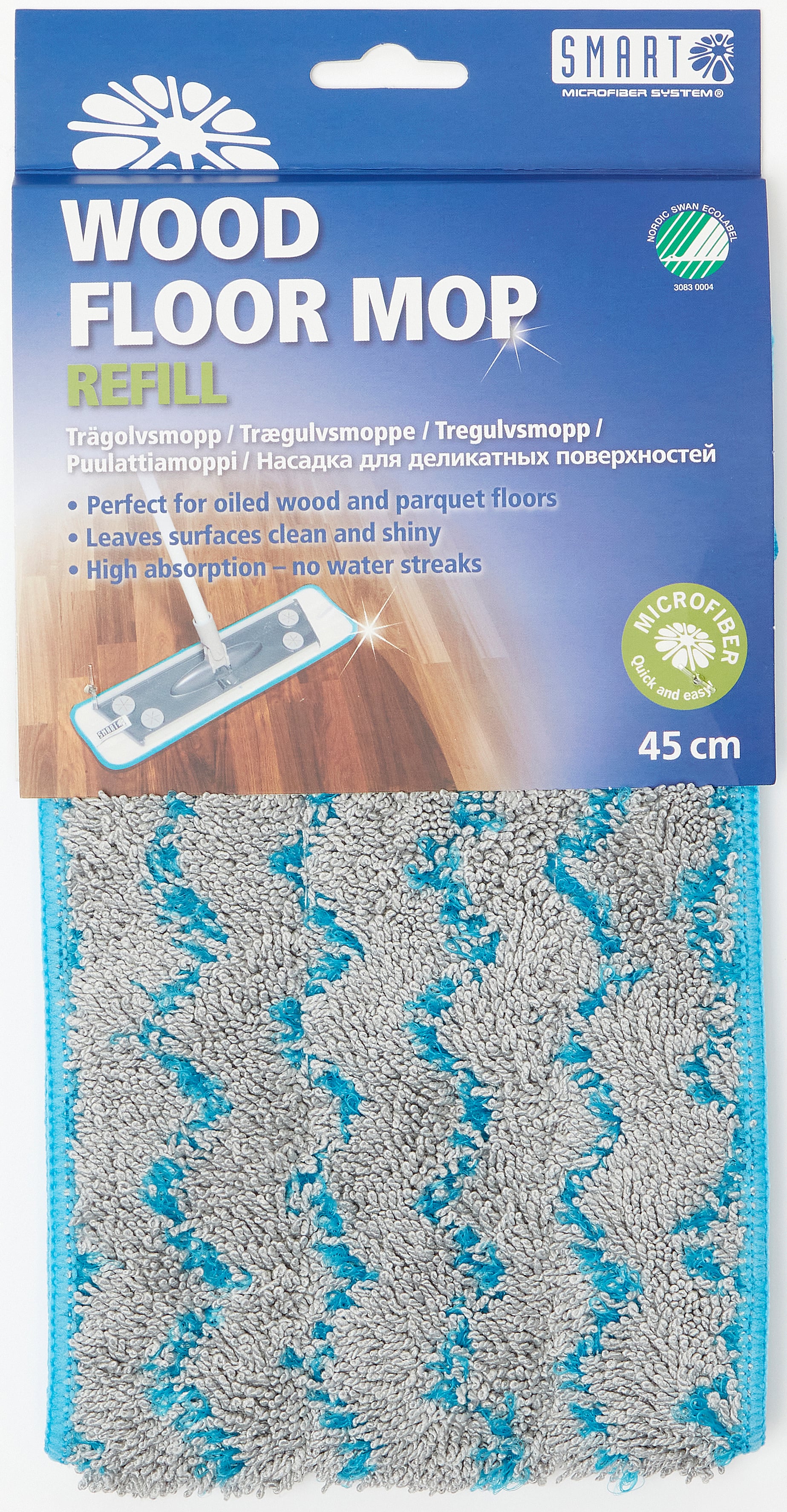 Smart Microfiber Trägolvsmopp Refill
