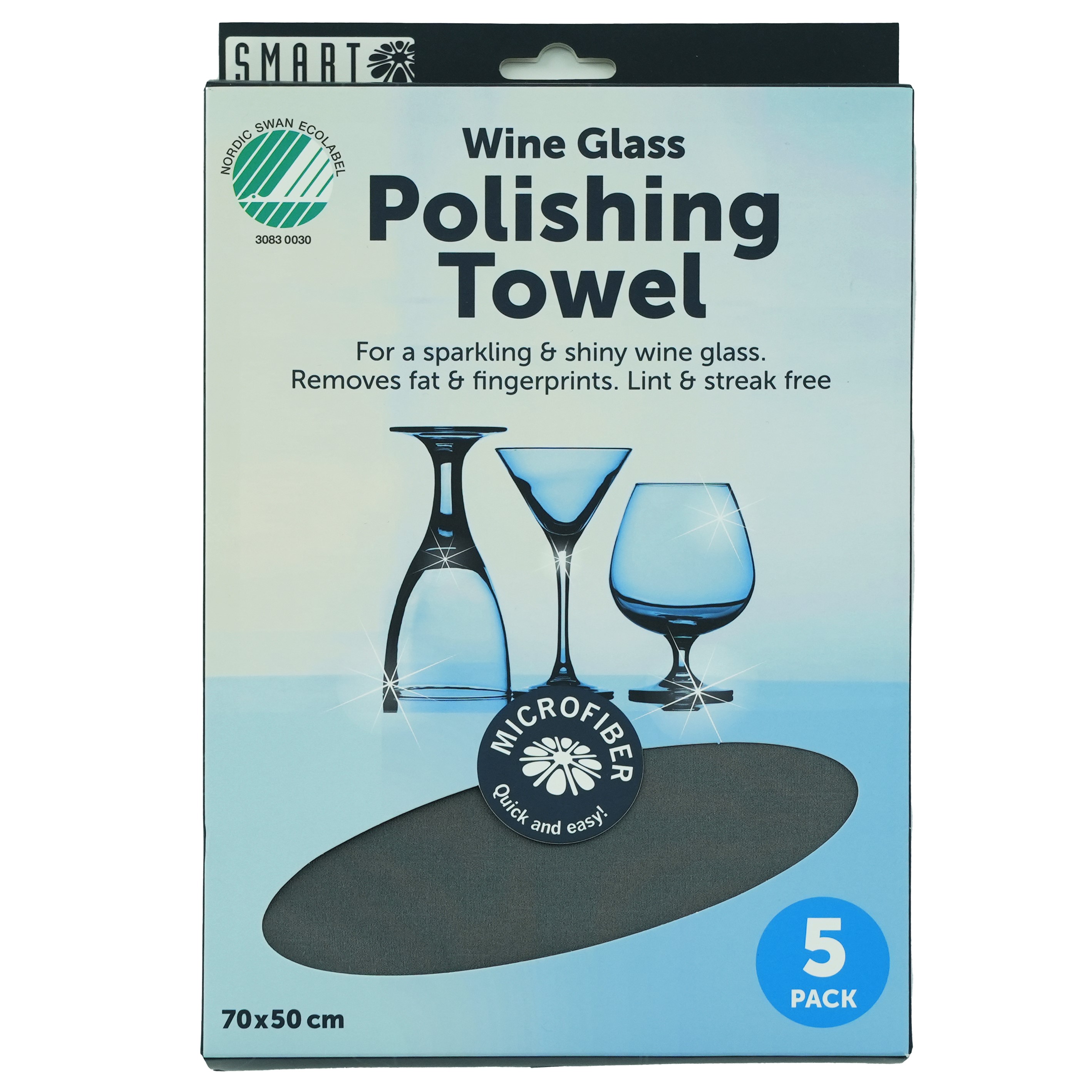 Smart Microfiber Polishing Towel för Vinglas 5 st