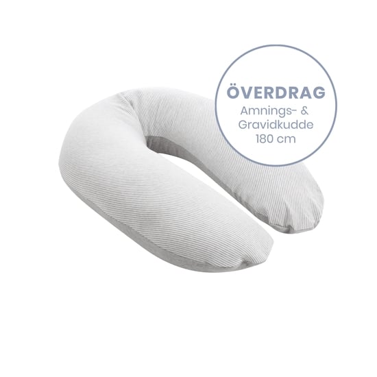 Doomoo Överdrag Amning & Gravidkudde Randig Grå
