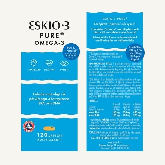 ESKIO-3 Pure Omega-3 120 kapslar