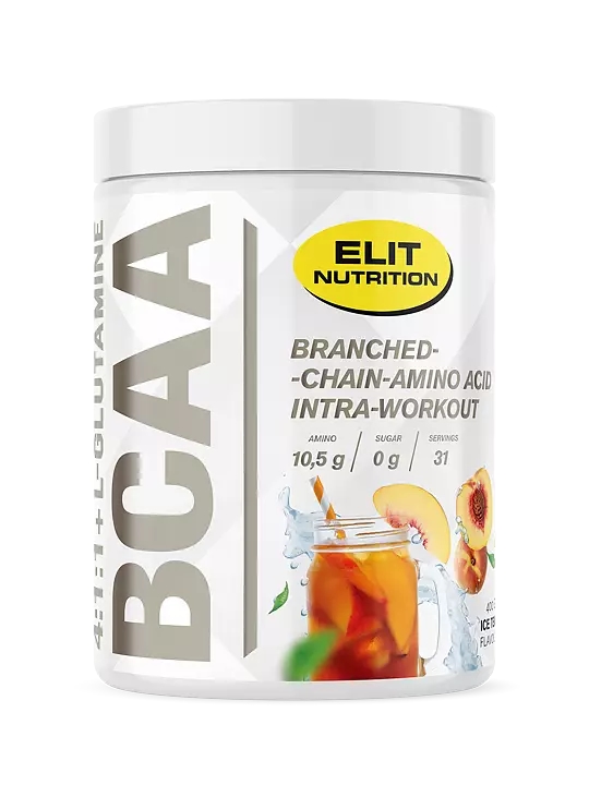 Elit Nutrition BCAA 4:1:1 + L-glutamine med Elektrolyter Ice Tea 400 g