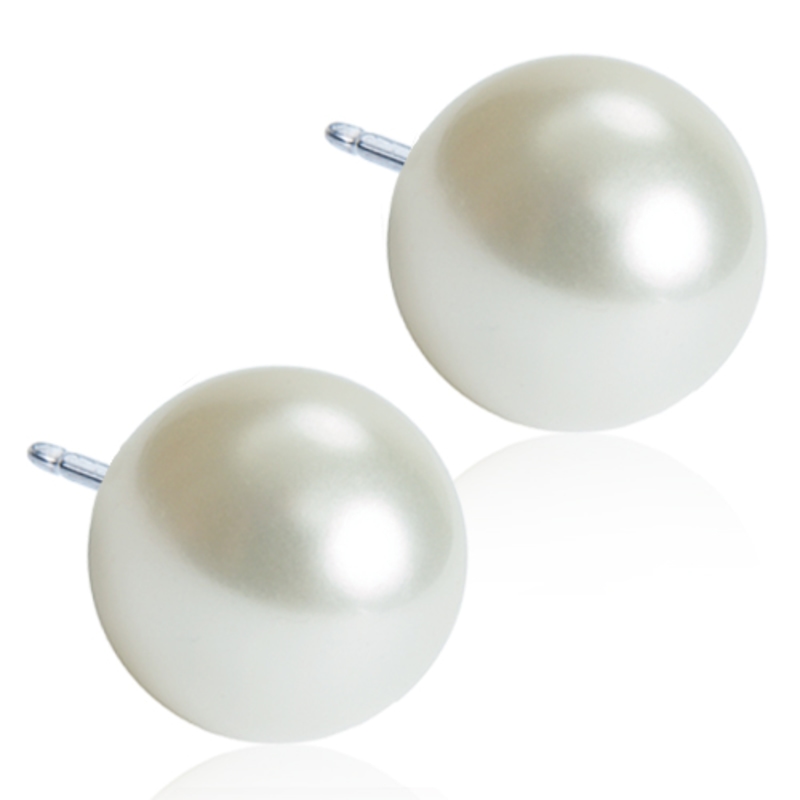 Blomdahl örhängen Blomdahl NT Pearl 10 mm White