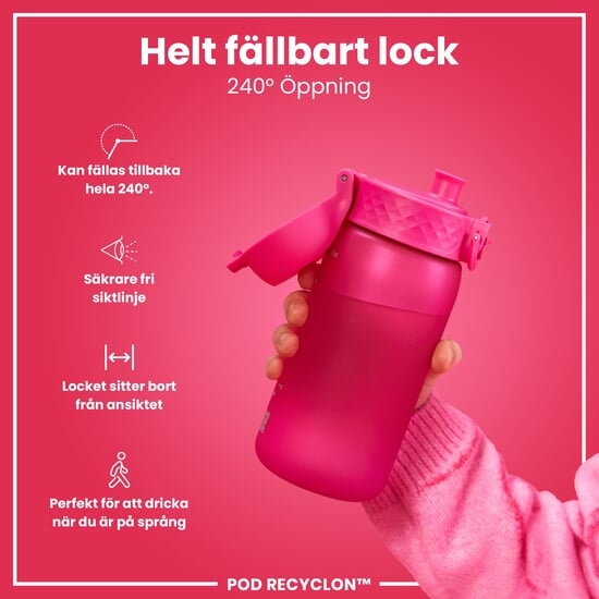 ION8 Vattenflaska För Barn Rosa 350 ml
