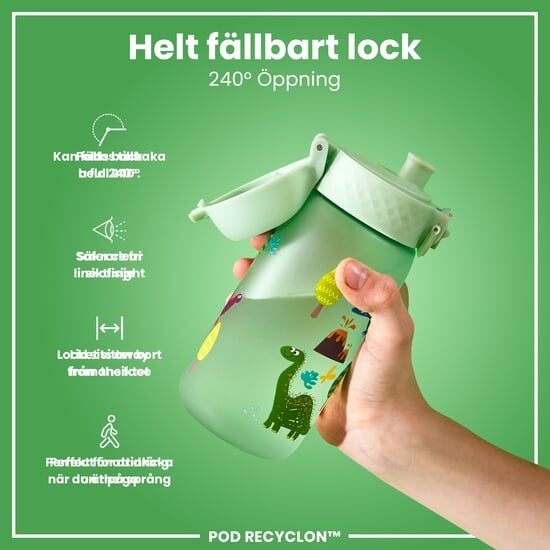 ION8 Vattenflaska För Barn Dinosaurier 350 ml