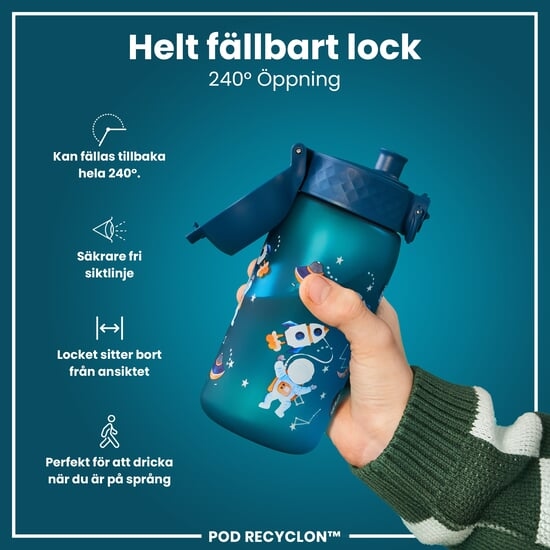 ION8 Vattenflaska För Barn Rymdresa 350 ml