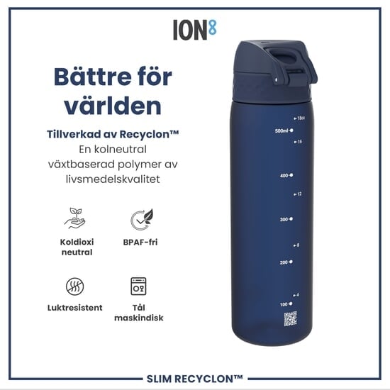 ION8 Vattenflaska Marinblå 500 ml