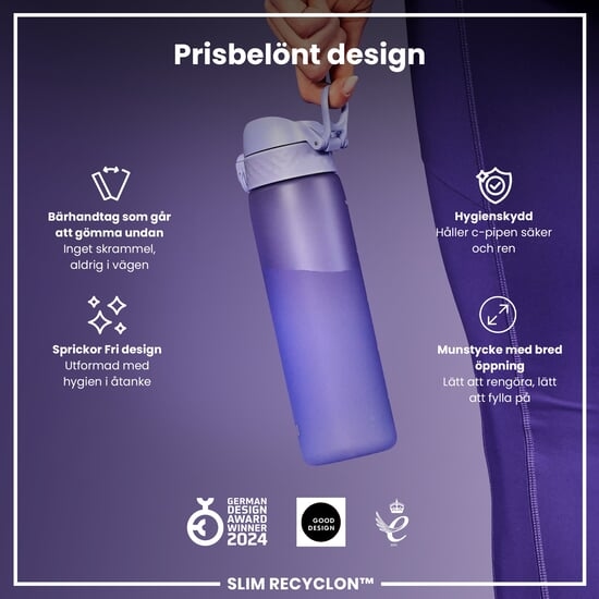 ION8 Vattenflaska Ljuslila 500 ml