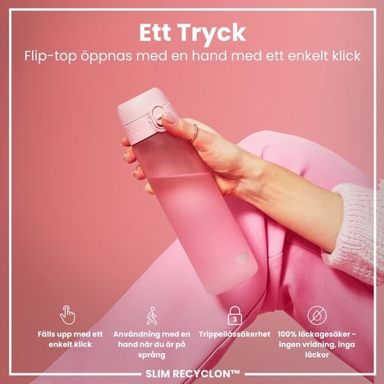 ION8 Vattenflaska Ljusrosa 500 ml