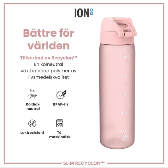 ION8 Vattenflaska Ljusrosa 500 ml