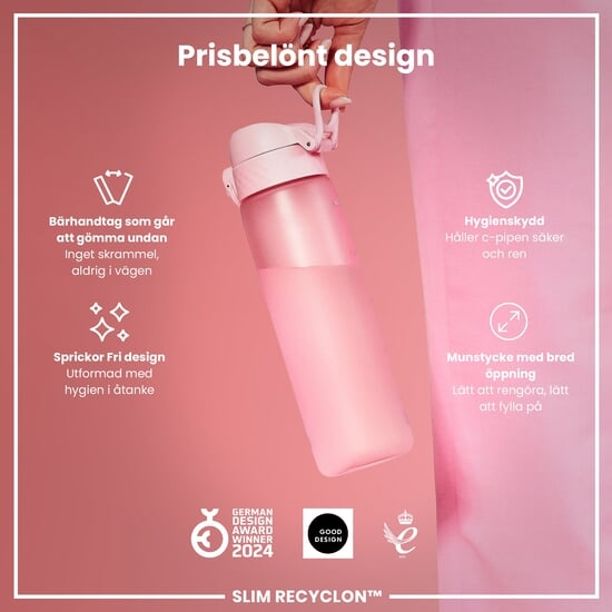 ION8 Vattenflaska Ljusrosa 500 ml