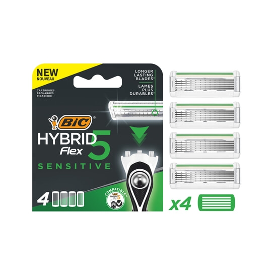 BIC Hybrid 5 Flex Sensitive Rakblad 4 st
