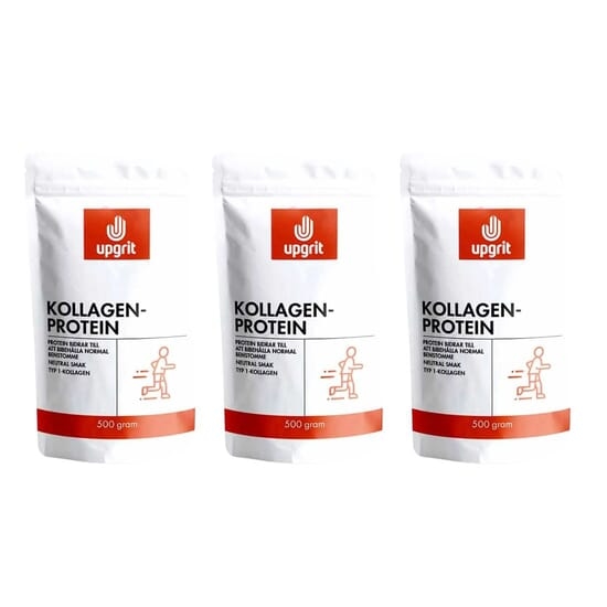 Upgrit Rent Kollagenprotein 500 g 3-pack