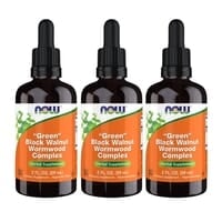 NOW Green Black Walnut Wormwood Complex Liquid 59 ml 3-pack