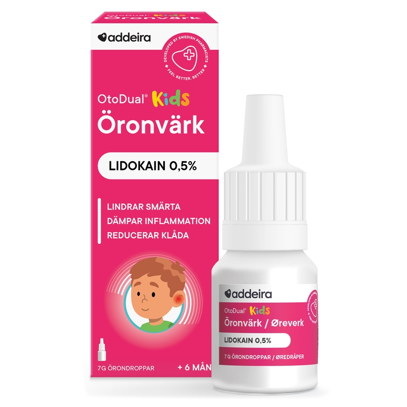 Addeira OtoDual KIDS Örondroppar mot öronsmärta 7 g