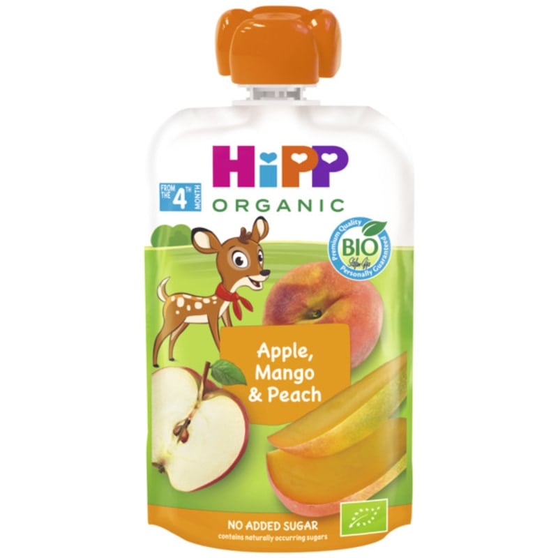 Hipp Klämmis Äpple, Mango & Persika 4m 100 g