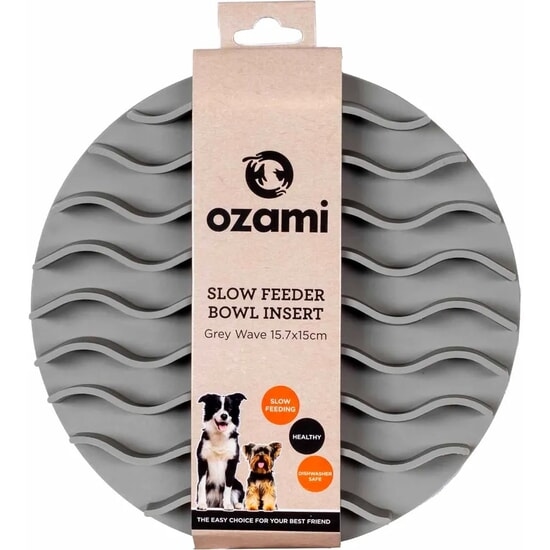 Ozami Slow Feeder Bowl Insert Wave Grå