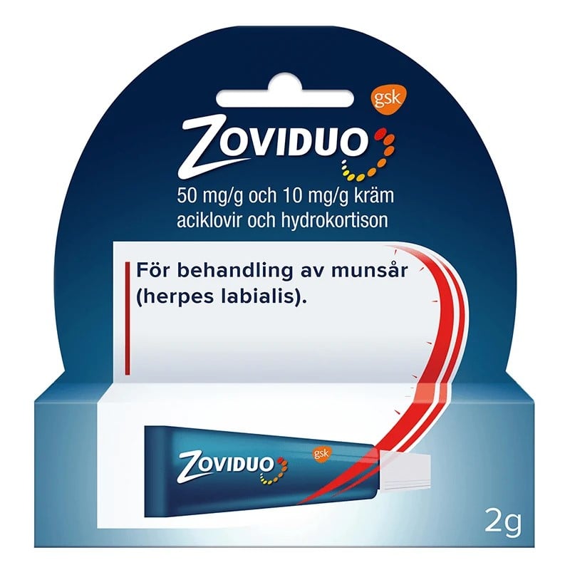 Zoviduo Munsårskräm 50 mg/g + 10 mg/g 2 g