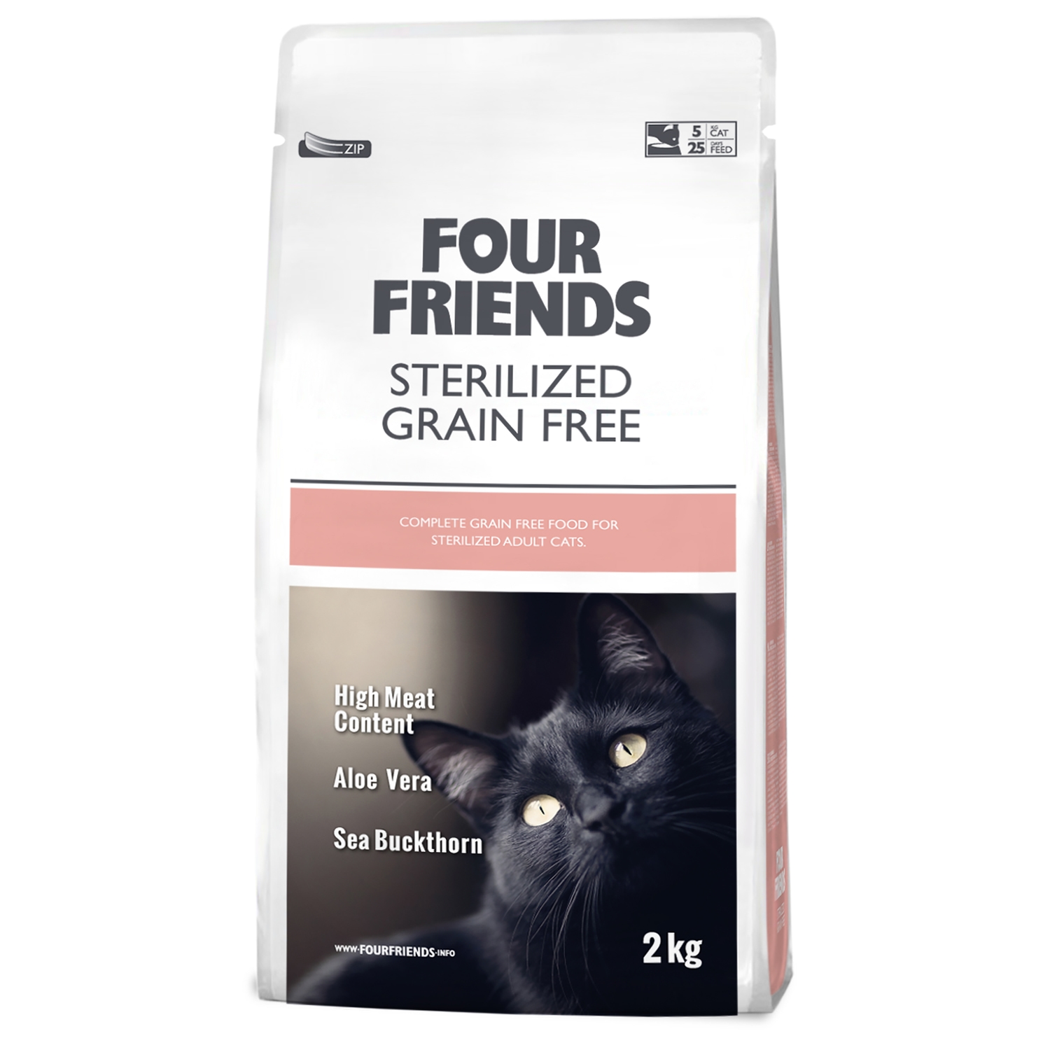 Alternativ bild 1 för FourFriends Cat Sterilized Grain Free (2 kg)