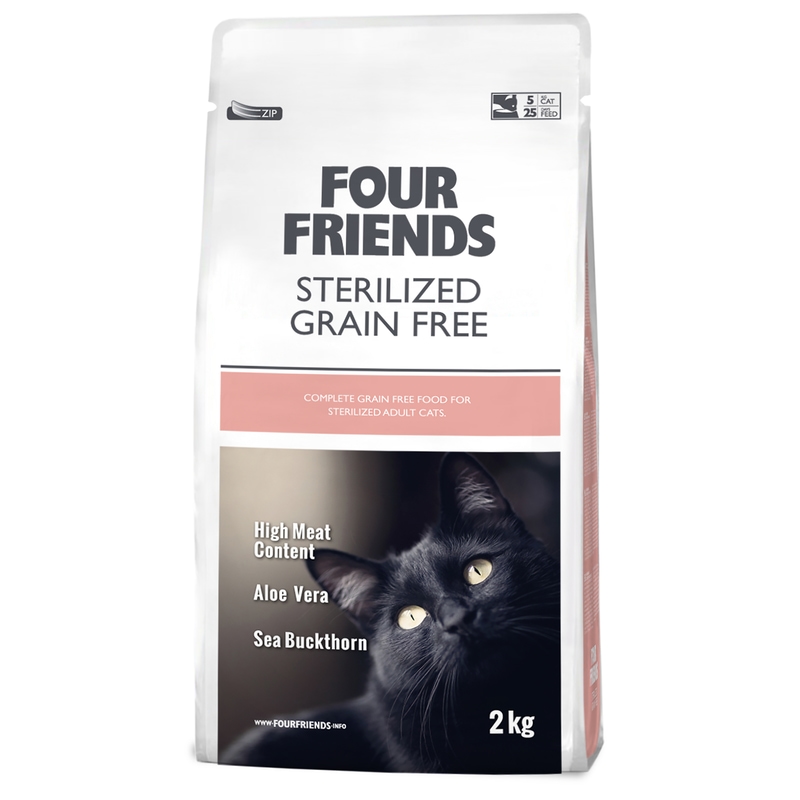 Alternativ bild 0 för FourFriends Cat Sterilized Grain Free (2 kg)