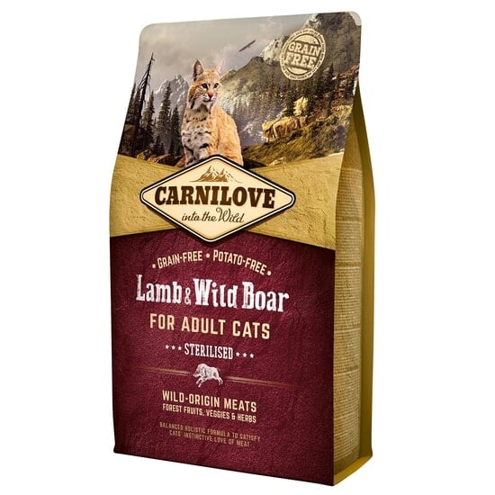 Carnilove Lamb-Wild Boar Sterilised Adult Cat 2 kg
