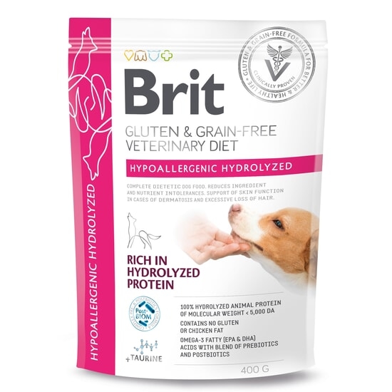 Brit Veterinary Diet Dog Hypoallergenic Hydrolyzed Grain Free 400 g