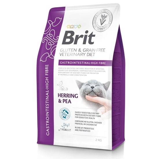 Brit Veterinary Diet Cat Gastrointestinal High Fibre Grain Free 2 kg