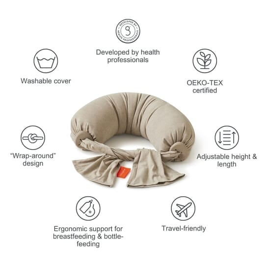 bbhugme Amningskudde Seashell Beige