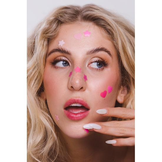 Peggy World Blemish Patches Hearts and Stars Pink 24 st