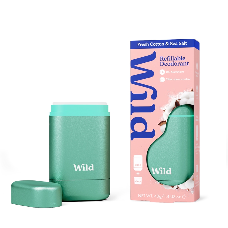 Wild Aqua Case and Fresh Cotton & Sea Salt Deo Starter Pack 40 g