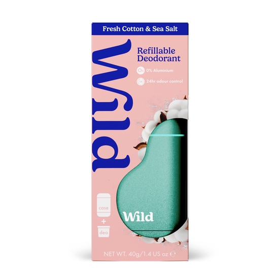 Wild Aqua Case and Fresh Cotton & Sea Salt Deo Starter Pack 40 g