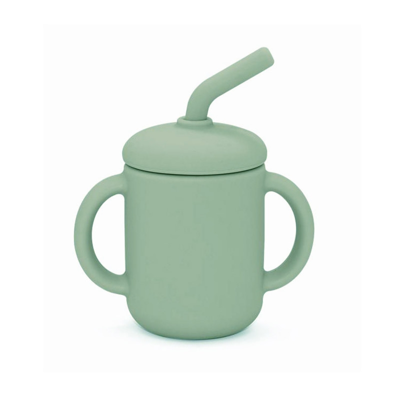 Summerville Mugg med Sugrör Silikon Cameo Green